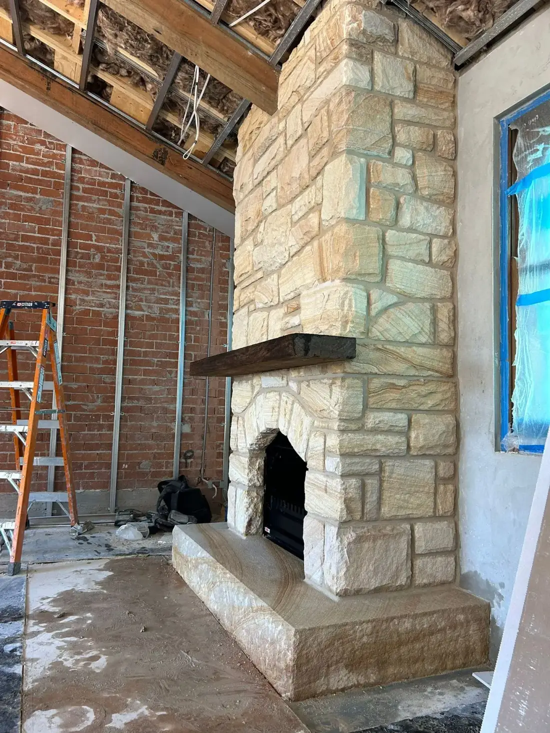 First view of the reused stone heritage restoration project
